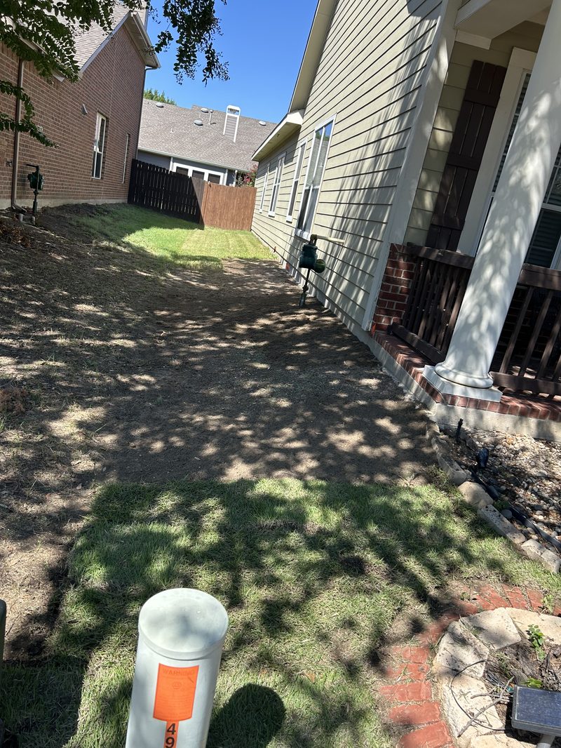 Sprinkler system in lawn